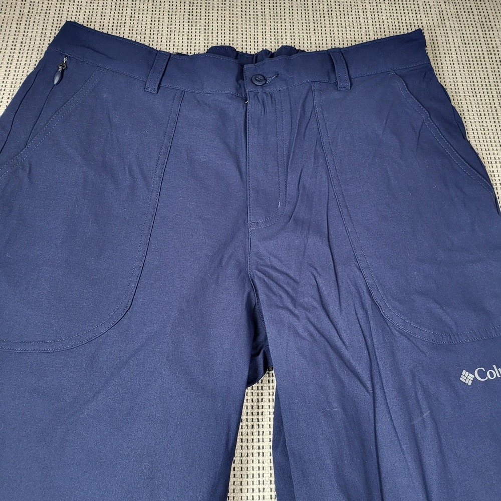 Columbia Pants Mens‎ 37x32 Blue Windbreaker Elastic Cuff Outdoor Hiking Travel